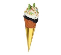 NIYANGLE Realistic Artificial Ice Cream Cone PVC Dessert Display Model for Home and Store Decoration Reusable Fake Ice Cream Prop with Delicate Craftsmanship Desktop Ornament and