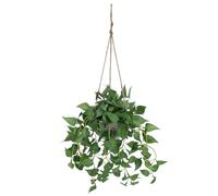 NIYANGLE Realistic Faux Green Epipremnum Plant Hanging Vine Pendant, Rattan Decor Artificial Greenery for Indoor Outdoor Balcony Wall, Simulated Potted Small Hanging Plant Decoration