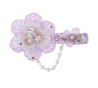 NIYANGLE Resin Flower Hair Clip: Chinese Style Hanfu Hair Clips - Handmade Flower Barrettes With Imitation Pearls For Hanfu Weddings Special Occasions