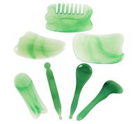 NIYANGLE Resin Gua Sha Massage Tools Set Face Scalp Massager Pain Relief Scraping Tool Gua Sha Board Versatile Massage
