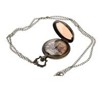 NIYANGLE Retro Quartz Pocket Watch Prop with Large Roman Numerals and World Map Design, Beautifully Crafted Vintage Style for Friends and Housekeepers, Classic Timepiece Accessory