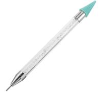 NIYANGLE Rhinestone Dotting Dual-ended Nail Acrylic Pen for in Art Picker with Wax Tip, Versatile Tool White for Beginners and Professional Nail Artists
