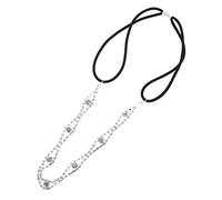 NIYANGLE Rhinestone Hair Band and Retro Hair Chain 2pcs Set Gold and Silver Womens Party Headwear Elegant Headband for Ladies