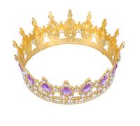 NIYANGLE Rhinestone round Crown for Women Queen Crown Elegant Vintage Wedding Bride Tiara Headpiece Jewelry Birthday Prom Pageant Party Hair Accessories