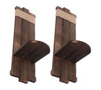 NIYANGLE Rustic Farmhouse Wooden Wall Mounted Candle Sconces with Easy Installation and Mounting Accessories 2pcs Vintage Coffee Colour Decorative Wall Candle Holders for Hallway