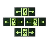 NIYANGLE Safety Exit Plates Emergency Exit Signs and for Multiple and Large Spaces 4pcs Acrylic Self Luminous Neon Ensuring Visibility in Darkness Suitable for Floor Application