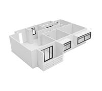 NIYANGLE Scale Mini Building Model Kit Unfinished Apartment Layout with Empty Base for Architecture Students and Hobbyists Easy to Assemble House Structure Model for Classroom and Design