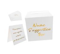 NIYANGLE Secure White Office Suggestion Box with Name Cards for Feedback Collection Confidential Lock Design for Small Businesses Hotels Restaurants and Educational Settings Easy