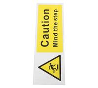NIYANGLE Self-adhesive Waterproof Mind The Step Warning Stickers 30x10cm, Caution Safety Signs for Stairs and Floors, Sturdy Outdoor Steps Sign Decals for Workplace and Home