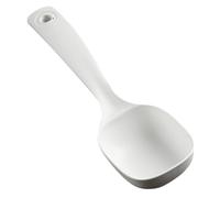 NIYANGLE Serving Spoon Pp Soup Ladle, White Integrated Moulding, Sturdy Wear-Resistant Long Handle for Porridge, Soup Serving and Restaurant Use