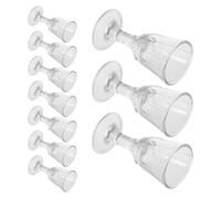 NIYANGLE Set of 10 Small Glass Liquor Cups 0.34Oz Vintage Mini Wine Glasses for Whiskey Spirits Cocktail Tasting and Home Bar