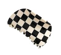 NIYANGLE Shark Hair Clip Claw Clamp Medium Size Black White Checkerboard for Women Daily Hairstyle and Shower Hair Grip