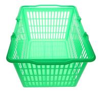 NIYANGLE Shopping Basket Plastic Baskets with Handle Collapsible Handles Small Grocery Storage Crates for Home Market