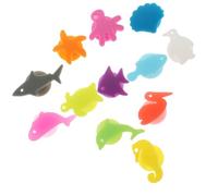 NIYANGLE Silicone Wine Glass Drink Markers Wine Tags 12pcs Reusable with Fish Shape Design and Remind Cup Ownership Random Color for Party Decorate Glasses on Dining Table