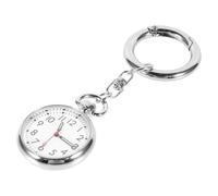 NIYANGLE Silver Hanging Nurse Pocket Watch with Luminous Pointer Glow in The Dark, Glass and Stainless Steel Material, Suitable for Medical Staff and Holiday