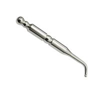 NIYANGLE Silver Stainless Steel Ear Auricular Point Massager Round Head, Bent Probe Pen for Detecting Acupuncture Points and Clean, Painless Stimulation, for Facial and Ear Massage