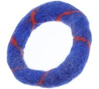 NIYANGLE Singing Bowl Cushion Pad with Vintage Design Purple Wool Felt Practical and Sturdy Circle Mat for Tibetan Sound Bowls for Meditation and Yoga Sessions