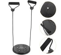 NIYANGLE Slimming Massage Twisting Waist Disc with Foot Acupressure Magnets and Pull Rope, Black Fitness Rotating Board for Home Body Shaping and Core Workout