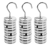 NIYANGLE Slotted Weight Set with Hanger Chrome Plated Iron Slotted Masses 27 X 10g Weights and 3 Hangers for Laboratory Calibration Balancing Equipment Jewelry Making