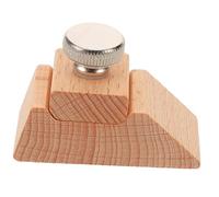NIYANGLE Small Angled Sanding Block with Beech Wood Clamp for Precise Hand Sanding and Polishing Leather Edges and Curves Manual Sandpaper Holder for Woodworking and Craft Finishes