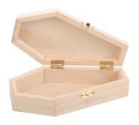 NIYANGLE Small Coffin Box Delicate Jewelry Box Lightweight Wooden Classic Chic Design Portable Halloween Decoration Jewelry Storage Display Holder