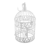 NIYANGLE Small European Style Iron Birdcage, Rustic Vintage Small Bird Cage 19cm Diameter X 35cm Height, Decorative Birdcage for Wedding, Hotel, Photography Props and Home Centerpiece