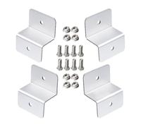 NIYANGLE Solar Panel Mounting Brackets with Mounting Accessories 4pcs Solar Panel Rack Aluminium and Stainless Steel Z Brackets Easy to Install and Detach for Rv and Boat