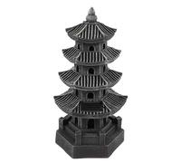 NIYANGLE Solar Powered Japanese Pagoda Lantern Resin Garden Light with Energy Efficient Pathway Lighting for Night Landscape and Patio Decor