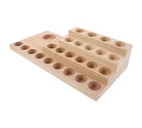 NIYANGLE Solid Wood Essential Oil Storage Rack Organizer for Aromatherapy Bottles Natural Finish Wooden Holder for Home Spa Yoga Studio Countertops Capacity Holes
