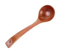 NIYANGLE Solid Wood Soup Ladle Long Handle Heat-Resistant Sauce Spoon for Stirring Mixing Serving Ramen Dumplings Hotpot Ergonomic Grip Natural Wooden Kitchen Tool