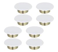 NIYANGLE Sprinkler Head Escutcheon Plate 8Pcs White Flat Concealed Fire Sprinkler Covers Iron Thread for Residential and Commercial Ceiling Installation