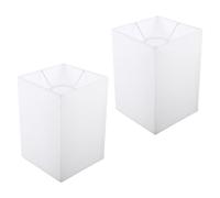 NIYANGLE Square Fabric Cloth Lampshades 2Pcs for Table Lamps E27 Bulbs Soft Light Diffusion for Living Room and Bedroom Lighting