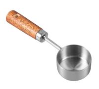NIYANGLE Stainless Steel and Walnut Coffee Scoop 15ml Measuring Spoon for Home Use and Coffee Shops, Practical Multi-Purpose Powder Spoon for Milk Powder, Baking Soda, and Spices