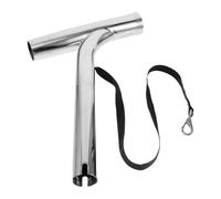 NIYANGLE Stainless Steel Boat Fishing Rod Holder Mount for Yacht Deck Rail, Marine Pole Support Bracket Suitable for Offshore and Inshore Trolling