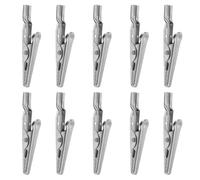 NIYANGLE Stainless Steel Clamps 10pcs Metal Clips for Electronic Testing Temporary Wiring and Lab Work 1.97 in Fast Testing Clips