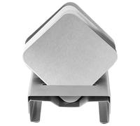 NIYANGLE Stainless Steel Coaster Set 4 Pieces Silver Heat Insulated Cup Mats Non-slip Square Cup Pads Household Table Protector for Hot Drinks