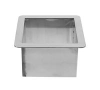 NIYANGLE Stainless Steel Counter Built-In Waste Chute Grommet Metal Square Trash Chute Desktop Grommet Drop-In Home Organization and Waste Management