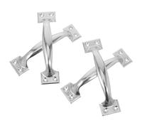 NIYANGLE Stainless Steel Door Handle 4Pcs Heavy Duty Weather-Resistant Pull for Interior and Exterior Use Cabinet Wardrobe and Shed Doors