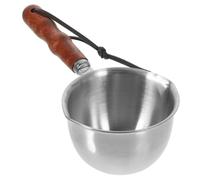NIYANGLE Stainless Steel Kitchen Sauce Pan 150ml Small Melting Pot with Handle Flat Bottom for Even Heat Distribution and Convenient Cooking for Melting Butter and Heating Oil