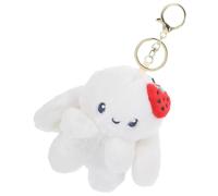 NIYANGLE Strawberry Rabbit Hanging Decoration Plush Coin Purse Change Purse for Keychain Mini Storage Bag as Key Chain Decor Adorable Pendant for School Bag Use