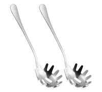 NIYANGLE Sturdy Stainless Steel Pasta Fork and Noodle Spoon Set with Prongs, Multi-Functional Spaghetti Server for Restaurant and Domestic Kitchens