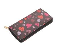 NIYANGLE Stylish Pu Long Wallet for Women with Large Capacity, Heart Pattern Design, Easy Cleaning Feature, and Coin Holder, for Daily Use and Organizing Cards