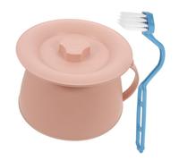 NIYANGLE Thickened Plastic Chamber Pot with Lid and Brush Portable Unisex Urine Pot for Adults Elderly Pregnant Women Bedroom Urinal for Home Hospital and Travel Use