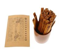 NIYANGLE Traditional Chinese Bamboo Divination Sticks with Khaki Tube, Portable Meditation Divination Props Featuring Complete Wisdom Collection for Schools and Classrooms