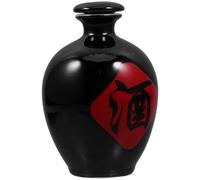NIYANGLE Traditional Wine Container Handmade Ceramics Jug Jar Ceramic Flask for Men Decorative Piece Freshness Preservation Unique Design Elegant Timeless Beauty Special Occasions Home