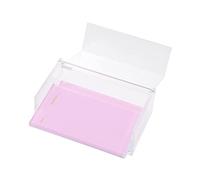 NIYANGLE Transparent Pink Eyelash Organizer Box with Visible Design Durable Acrylic False Lash Storage Case Easy Open and Close Protective and Portable Eyelash Storage for Daily Use