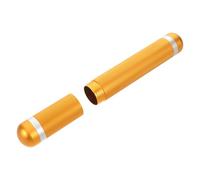 NIYANGLE Travel Cigar Tube with Airtight Seal and Quick Access, Titanium Alloy Single Cigar Case for Outdoor Activities, Stylish Golden Metal Holder with Advanced Sealing Technology