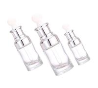 NIYANGLE Travel Essential Oil Dropper Bottles 3Pcs 20Ml 30Ml 50Ml White Rubber Cap Glass Bottles for Skincare and Sample Use