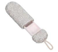 NIYANGLE Travel Medication Organizer Medicine Container Organizer Waterproof Portable Bling Rhinestone Plastic 3 Compartments for Outdoor Travel Nursing Use