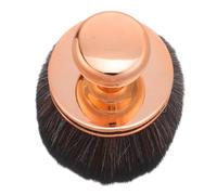 NIYANGLE Travel Powder Makeup Brush: Mushroom Design Face Body Application Brush for Loose Powder Blush Highlighter Body Makeup Golden